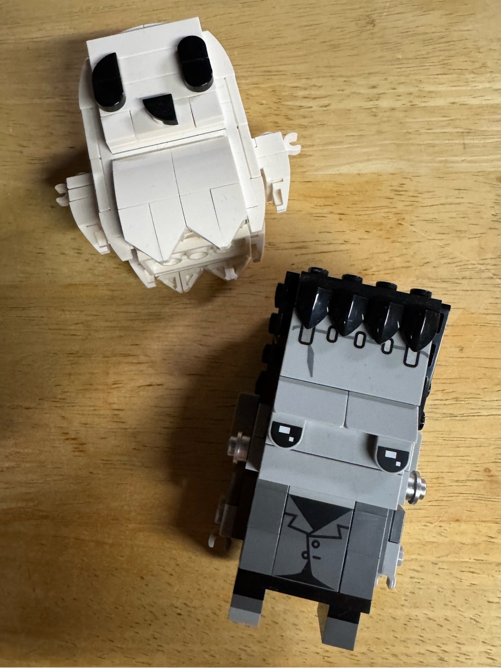 LEGO Halloween Ghost & Frankenstein Mini Builds - White and Gray